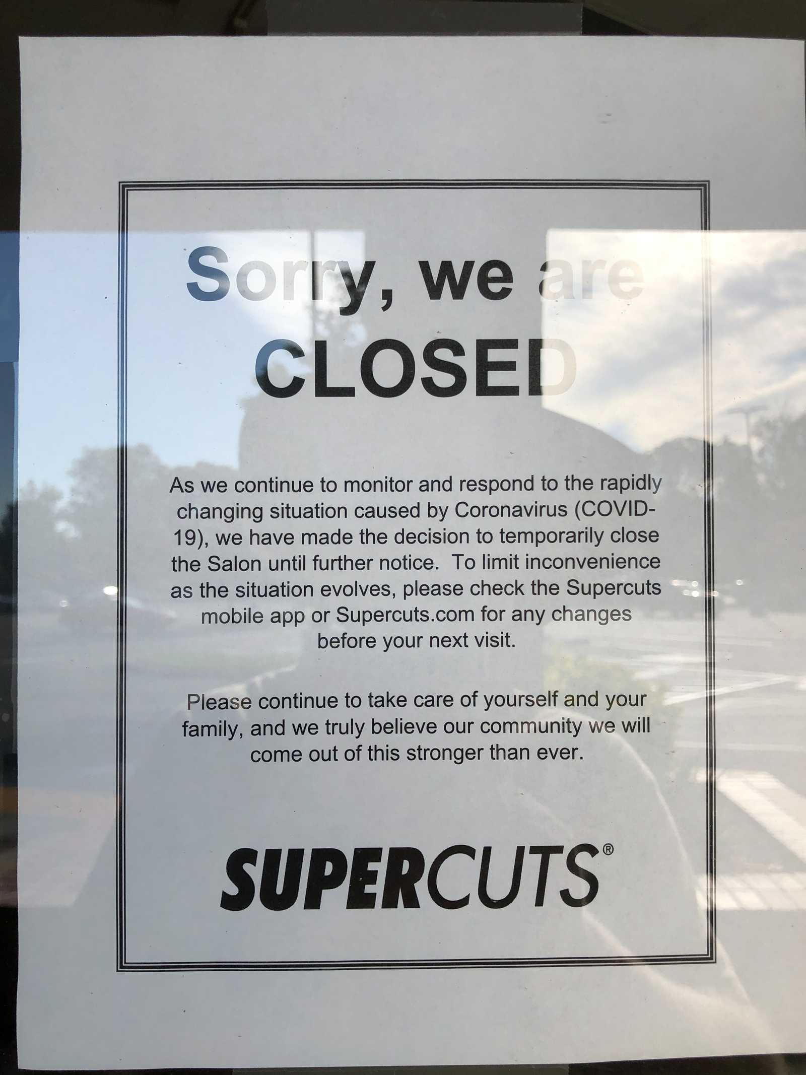 Supercuts Due to COVID19 Documenting the signs of the pandemic
