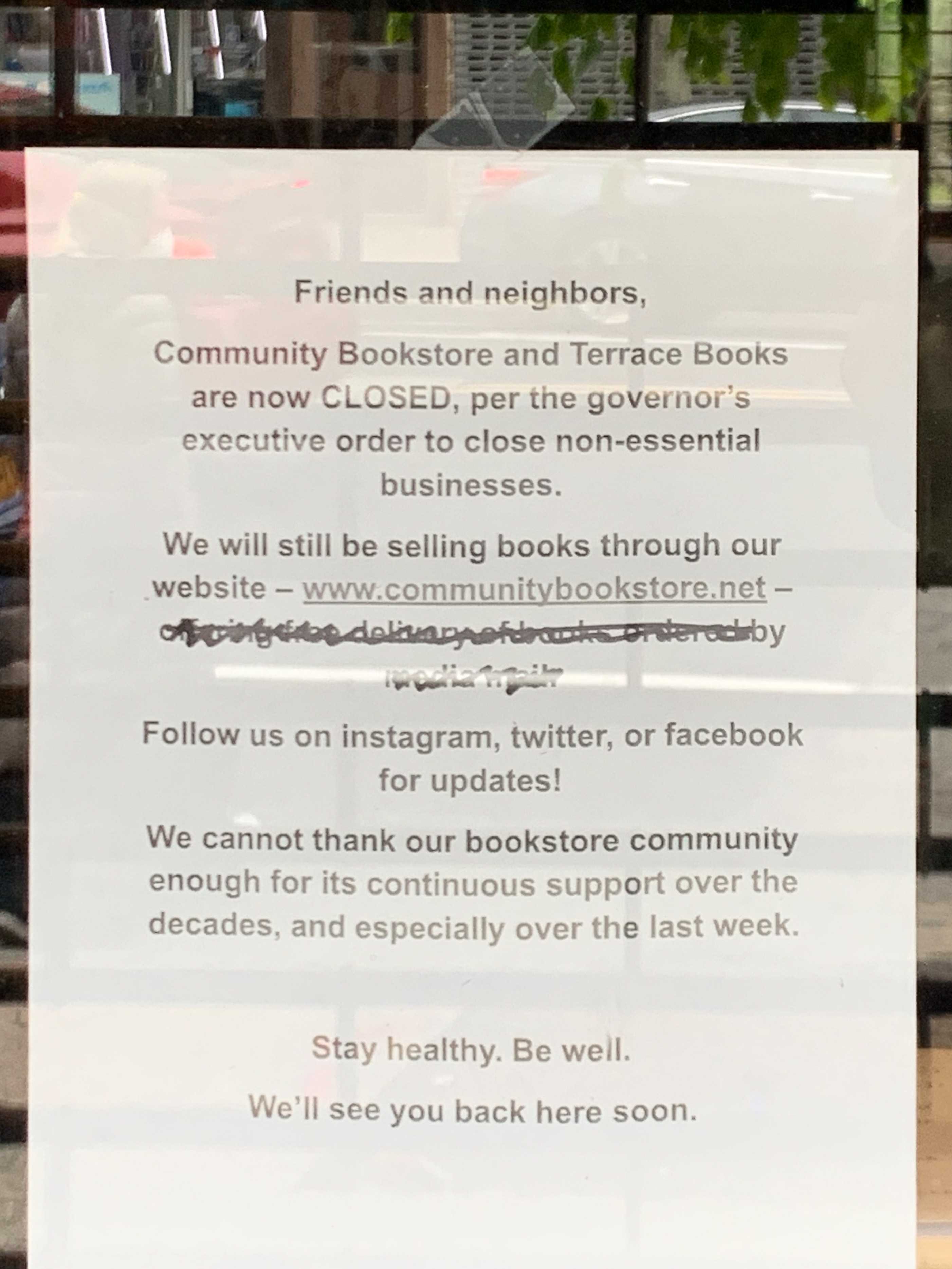 community-bookstore-due-to-covid-19-documenting-the-signs-of-the