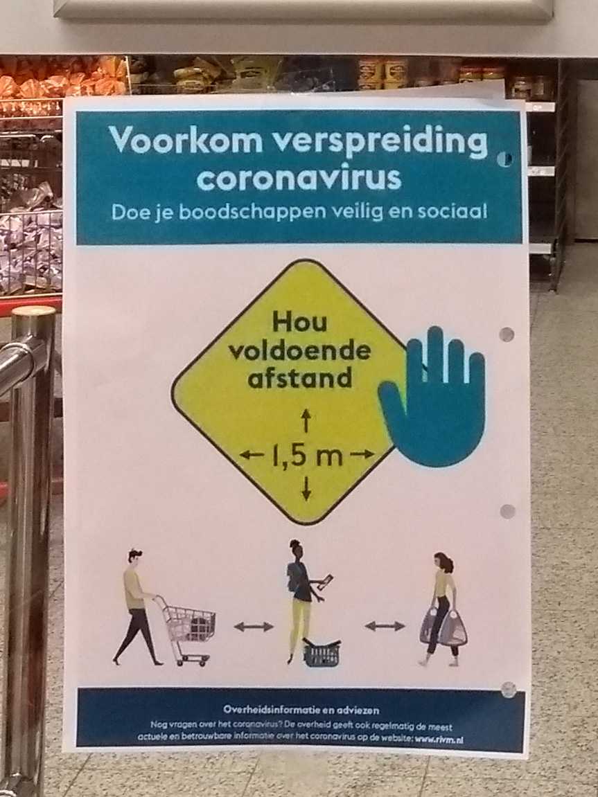 Supermarket Dirk van den Broek | Due to COVID-19: Documenting the signs ...