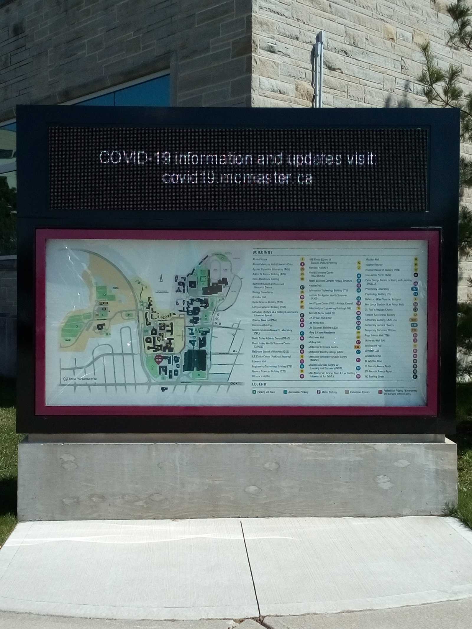 McMaster University Due to COVID19 Documenting the signs of the pandemic